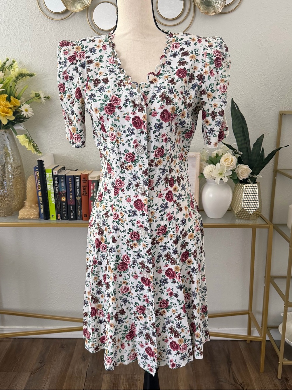 Vintage All That Jazz Floral Mini Dress